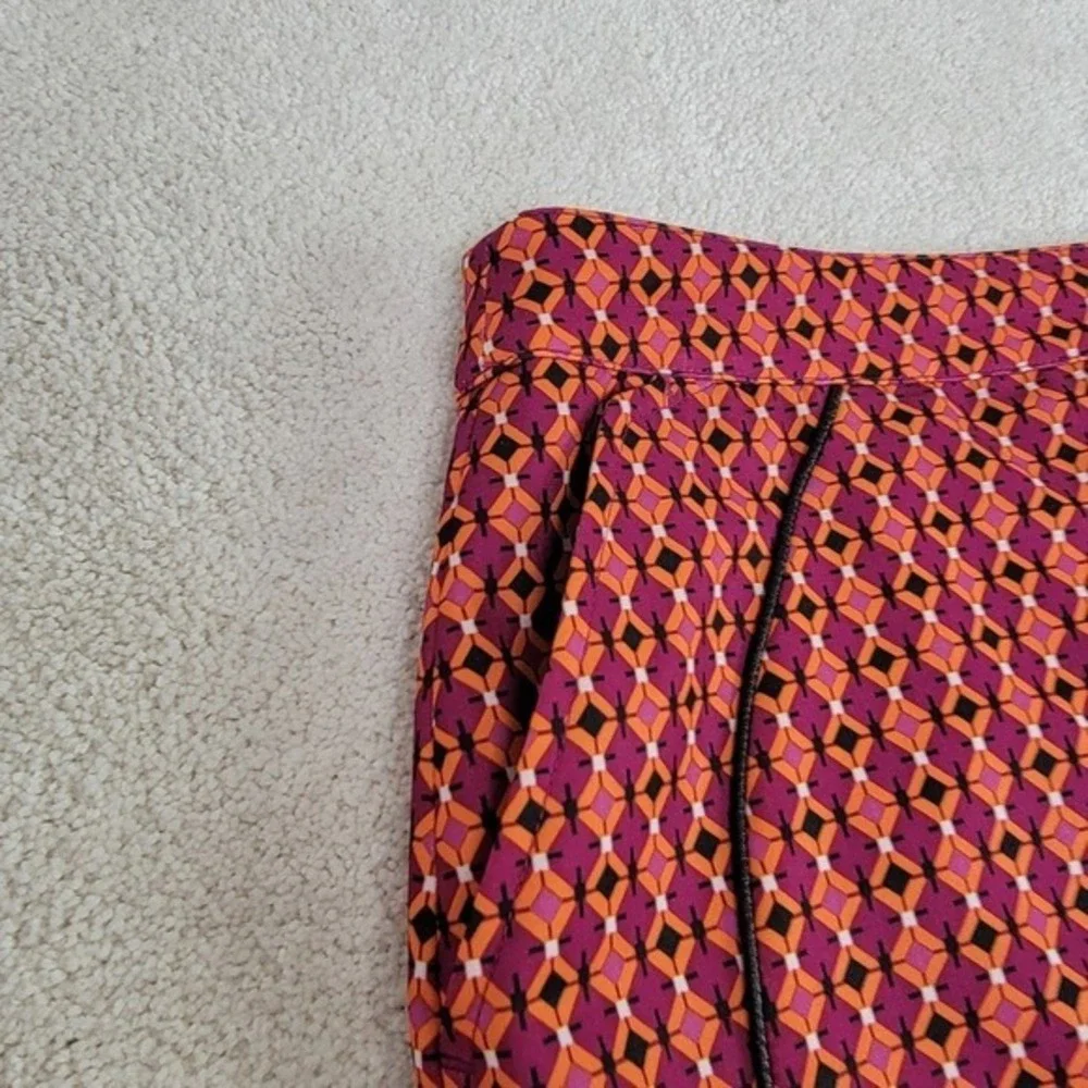 EP Pro Golf Skort Size 8 Pink Orange Geometric Print Tennis Skirt Athleisure‎